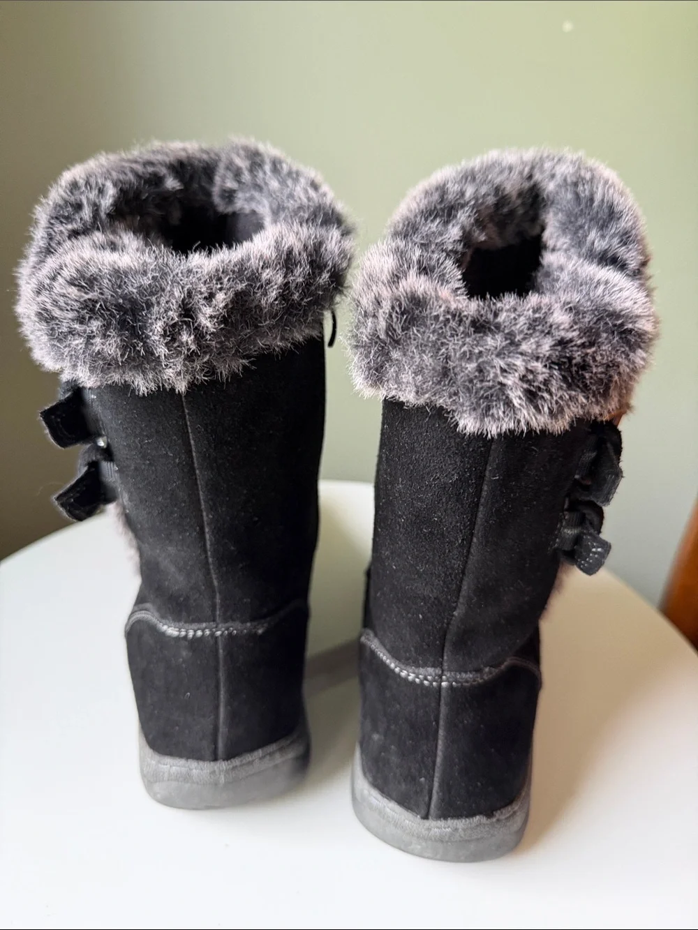 Spring Step Achieve Suede Faux Fur Mid-Calf Boots Water Resistant EU 38 US 7.5-8